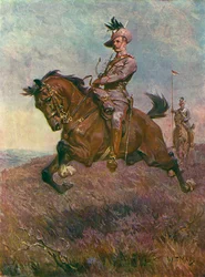 Officer and Trooper of the New South Wales Lancers, Boer War, South Africa